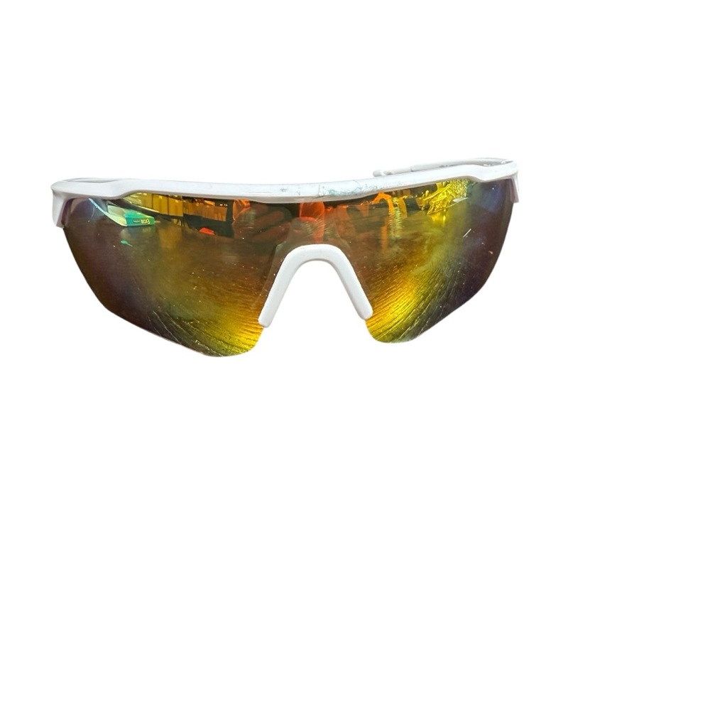 Rawlings White Sunglasses with Gold Reflective Lens